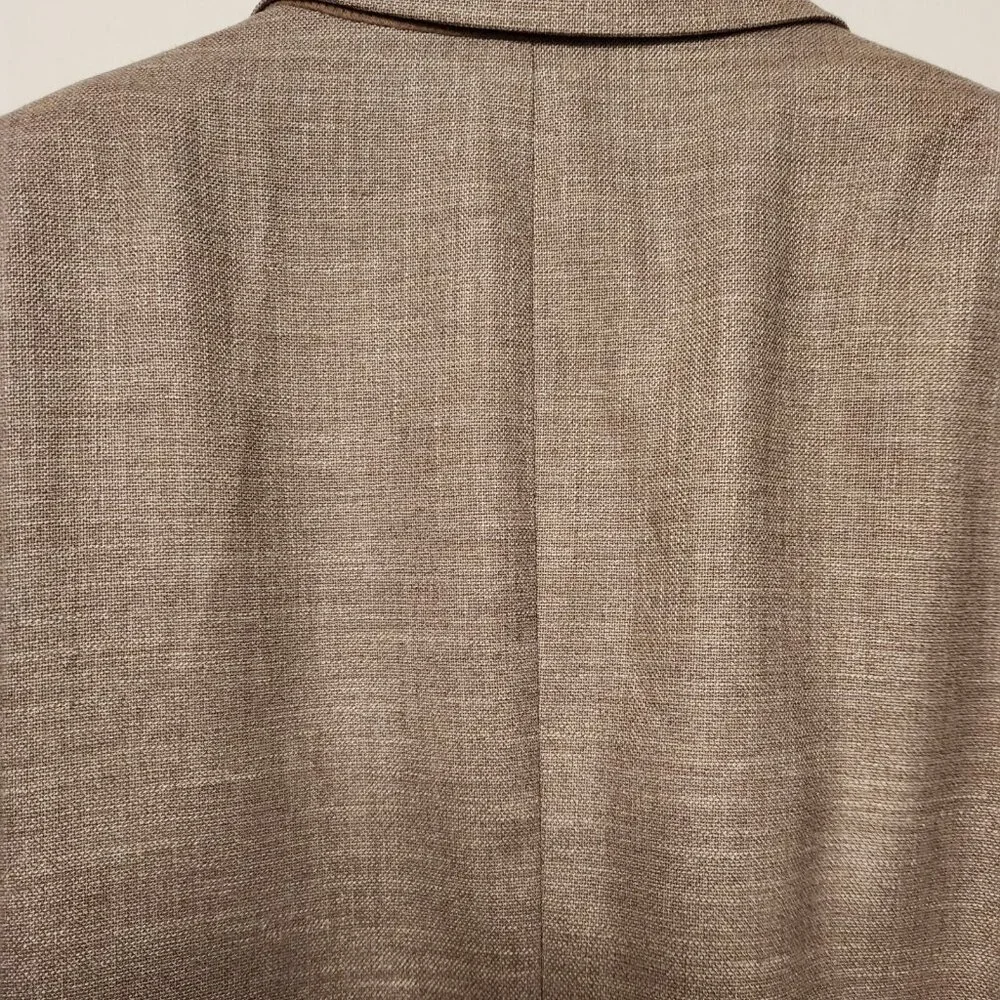 Mens Nautica Suit‎ Jacket Blazer Beach Sand Tan 2 Button 42L Single Breasted